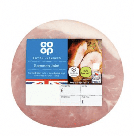 Co Op British Unsmoked Gammon Joint