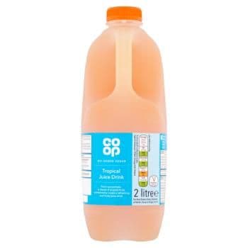 Co-op No Added Sugar Tropical Juice Drink 2 Litre