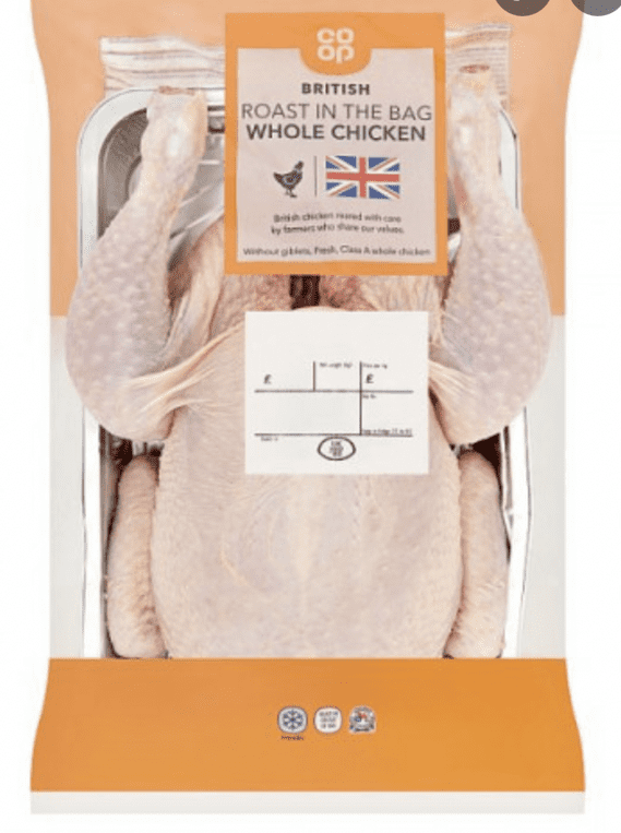 Co-op Roast In Bag British Medium whole chicken