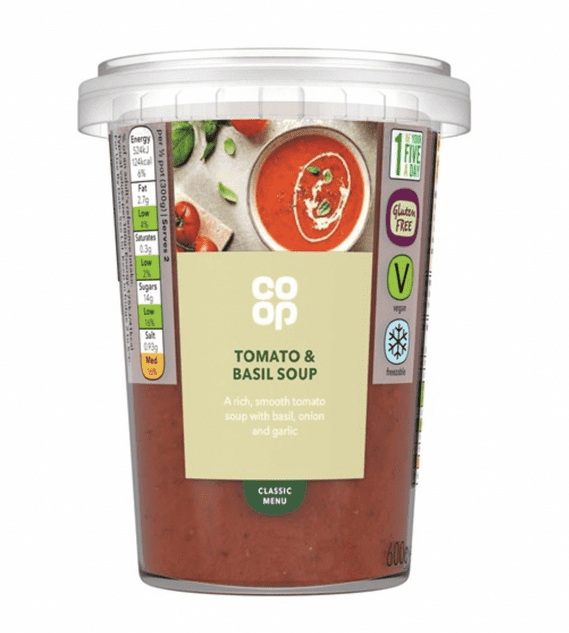 Co-op Tomato & Basil Soup 600g