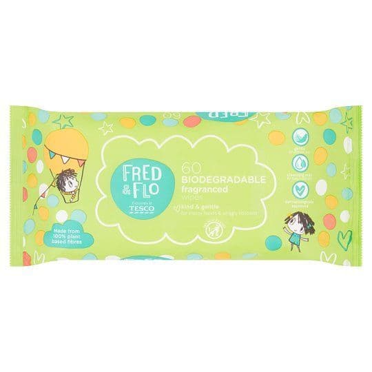 Fred & Flo 60 Biodegradable Fragranced Wipes