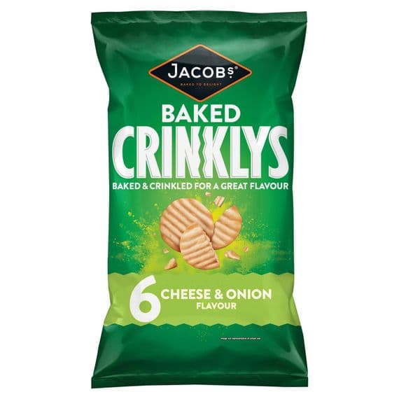 Jacobs Crinklys Cheese & Onion 6pk