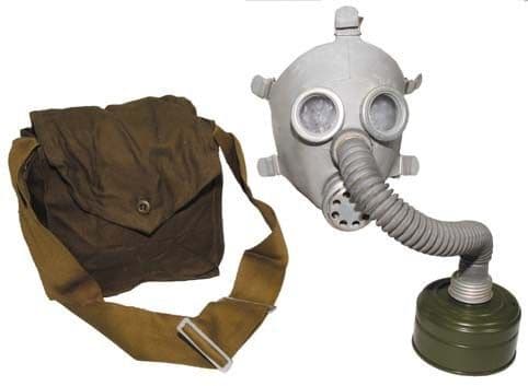 Kids soviet russian gas mask & bag