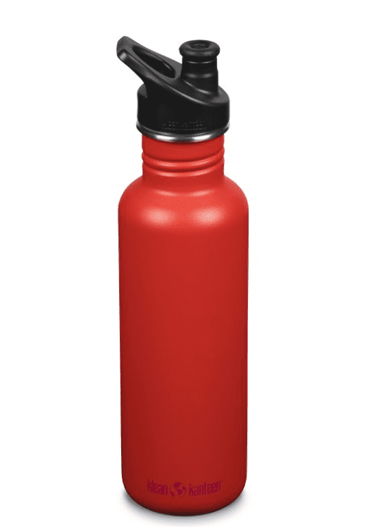 Klean Kanteen Classic Bottle W/ Sport Cap 800ml- Tiger Lily Red