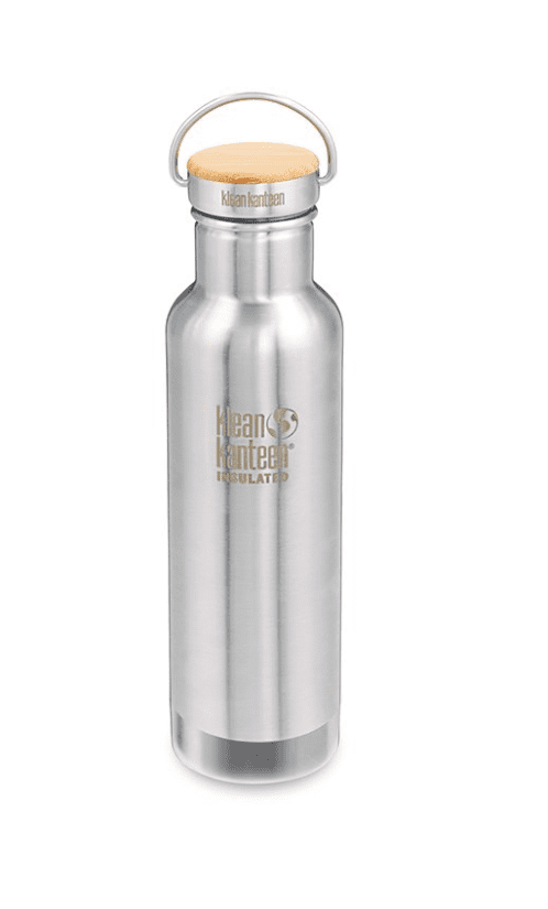 Klean Kanteen Insulated Reflect Bamboo Bottle 592ml - Brushed Stainless