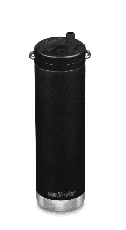 Klean Kanteen Insulated TKWide Bottle w/ Twist Cap and Straw 592ml - Black