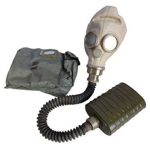 Polish military GP5M gas mask, bag & filter