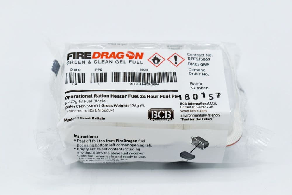 BCB Fire Dragon Solid Fuel Gel Tabs x 6