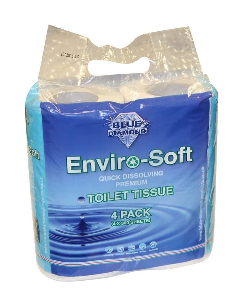 Blue Diamond Enviro-Soft Premium Quick Dissolving Toilet Tissue - 4 Pack