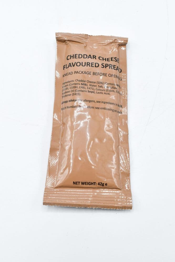 British Army Ration Pack Meal Pouch - Cheddar Cheese Flavoured Spread