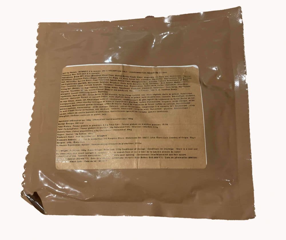British Army Ration Pack Meal Pouch - Cinnamon Bun