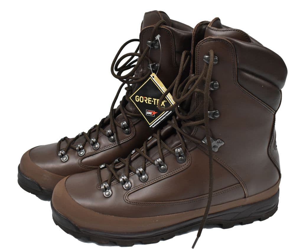 British Military Men's Cold Wet Weather Combat Boots- Brown