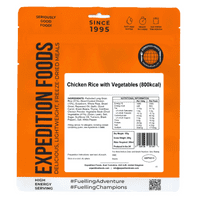 Expedition Foods Freeze Dried Meal Pouch - Chicken Rice With Vegetables - Various Sizes