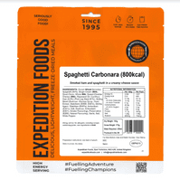 Expedition Foods Freeze Dried Meal Pouch - Spaghetti Carbonara - Various Sizes