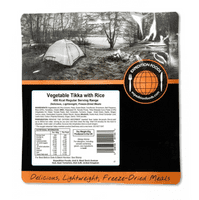 Expedition Foods Freeze Dried Meal Pouch - Vegetable Tikka With Rice - Various Sizes