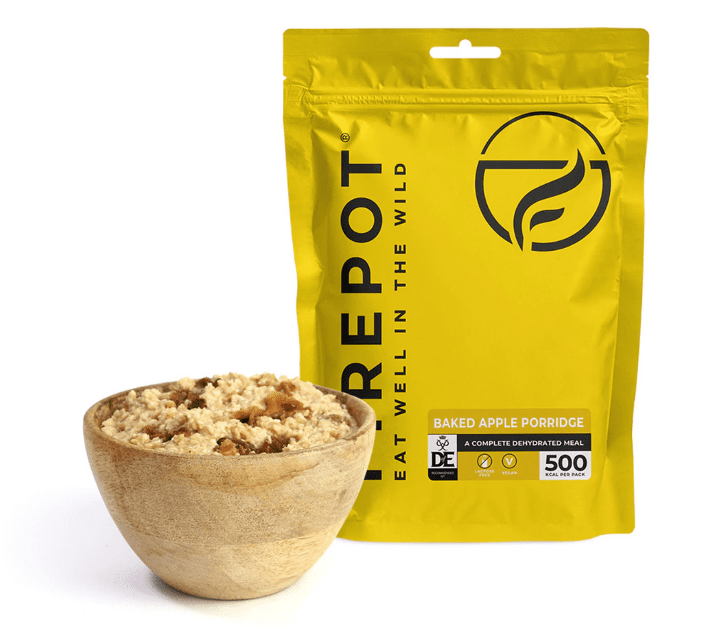 Firepot Dehydrated Ration Meal Pouch - Vegan Baked Apple Porridge