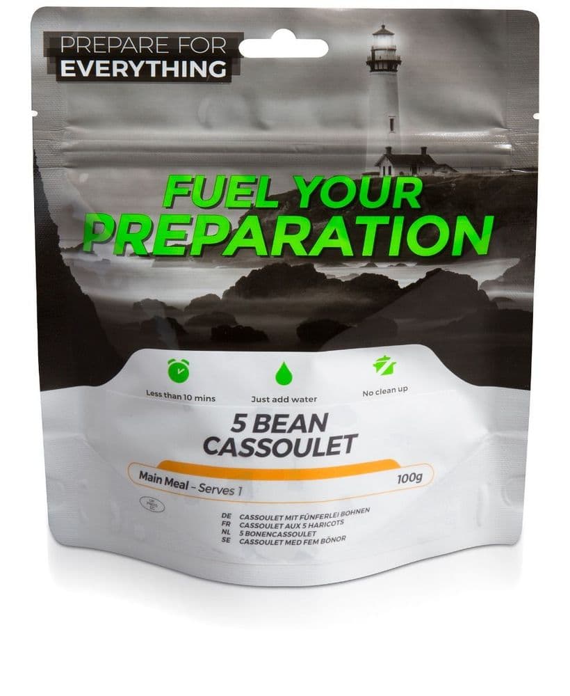 Fuel Your Preparation Freeze Dried Food Ration Meal Pouch - 5 Bean Cassoulet