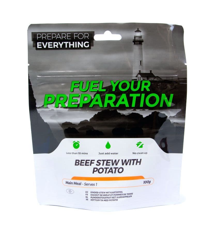 Fuel Your Preparation Freeze Dried Food Ration Meal Pouch - Beef & Potato Stew Pouch