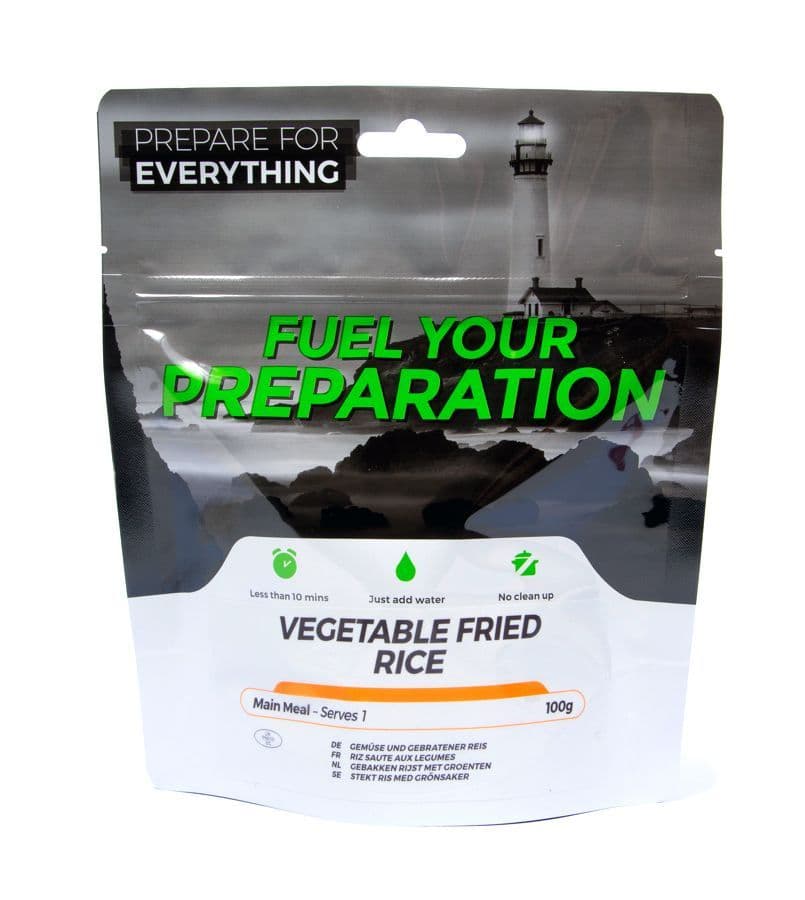 Fuel Your Preparation Freeze Dried Food Ration Meal Pouch - Vegetable Fried Rice