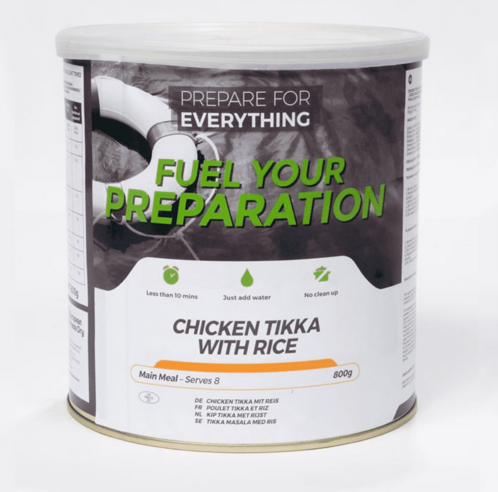 Fuel Your Preparation Freeze Dried Ration Meal Tin - Chicken Tikka With Rice