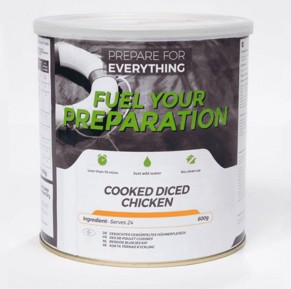 Fuel Your Preparation Freeze Dried Ration Meal Tin - Cooked Diced Chicken