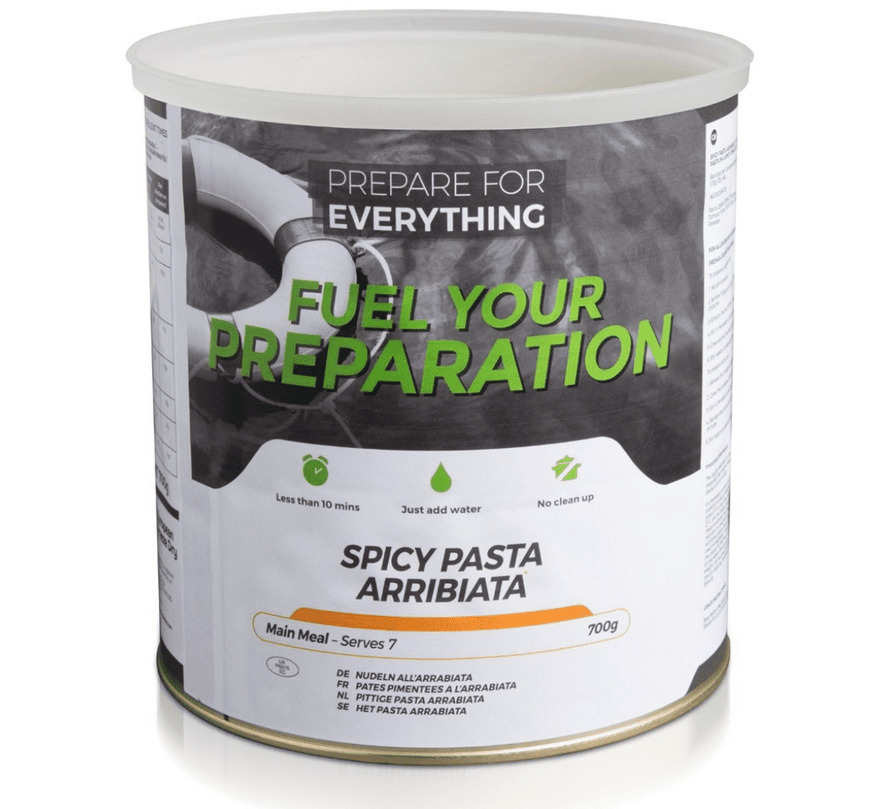 Fuel Your Preparation Freeze Dried Ration Meal Tin - Spicy Pasta Arrabiata