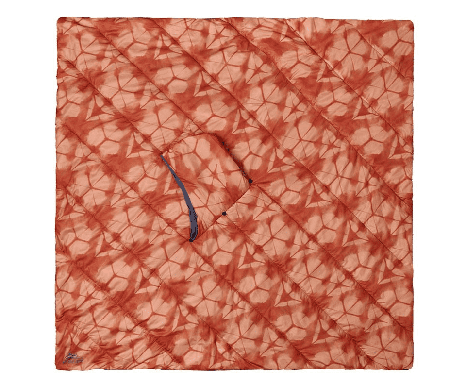 Kelty Hoodligan Blanket and Poncho Grisaille/kaleidoscope- Navy/Orange