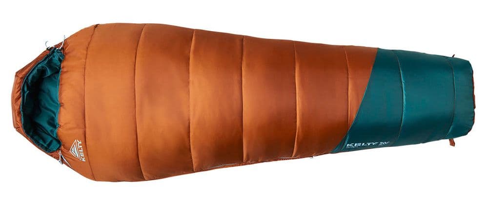 Kelty Kids Mistral 20 Degree Short Sleeping Bag - Gingerbread/Brown and Teal