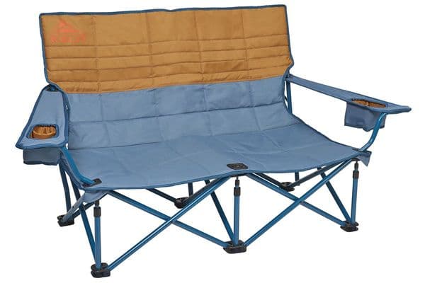 Kelty Low-Loveseat Tapestry/ Canyon Brown Double Camping Chair - Blue and Brown