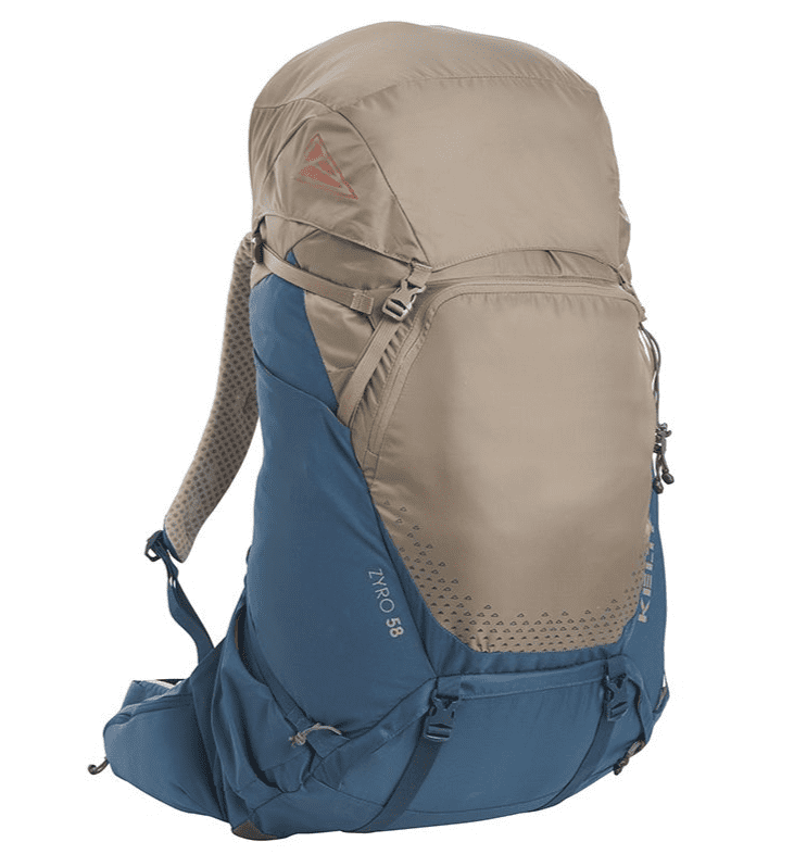 Kelty Zyro 58 Fallen Rock/Reflecting Pond ​​​​​​​Backpack - Teal and Tan