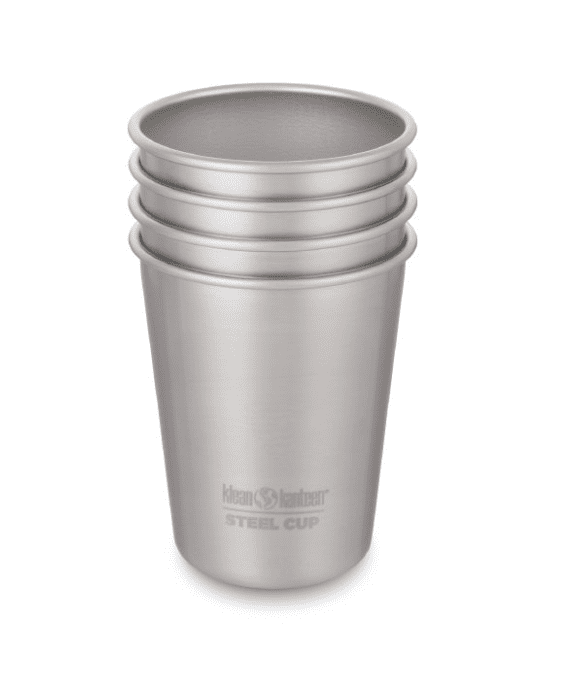 Klean Kanteen 4 pack Steel Cups 296ml - Brushed Stainless