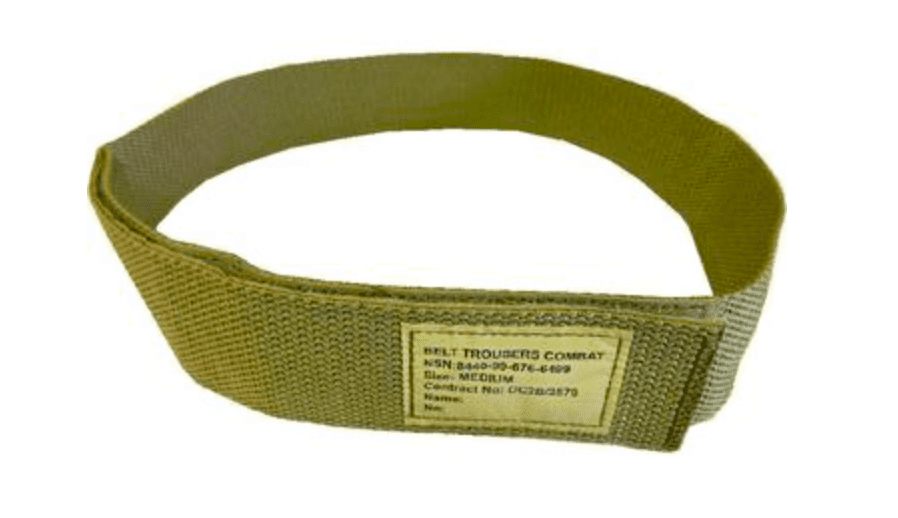 Military Style Combat Trouser Belt - Olive Green