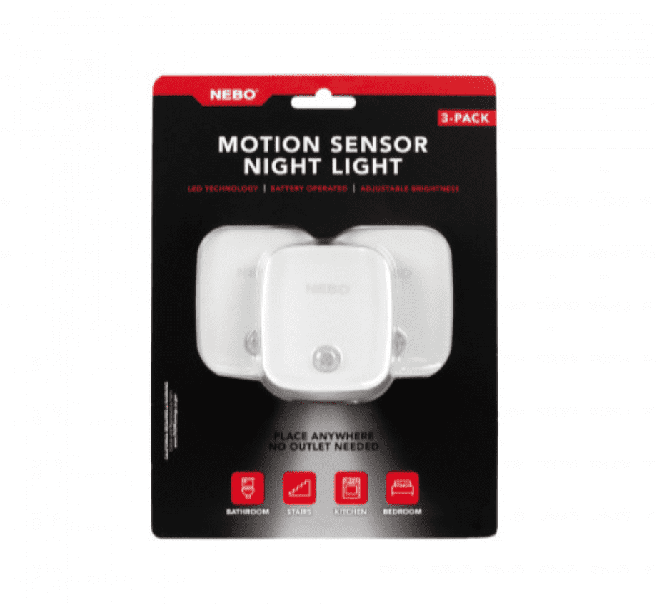 Nebo LED Motion Sensor Night Light - Pack Of 3