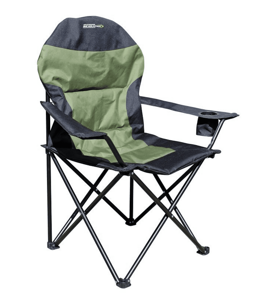 Outdoor Revolution High Back XL Chair - Dark Green & Black
