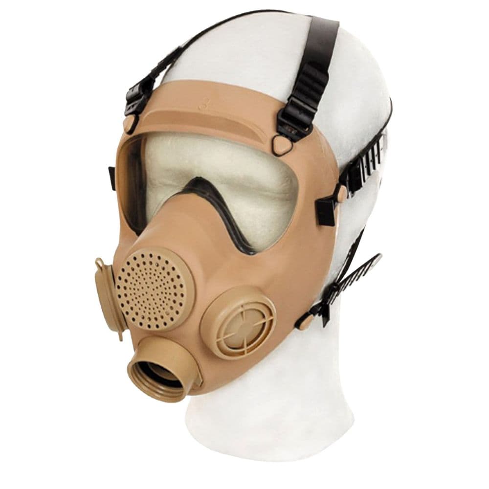Polish Military MP5 Gas Mask With Filter & Bag - Desert