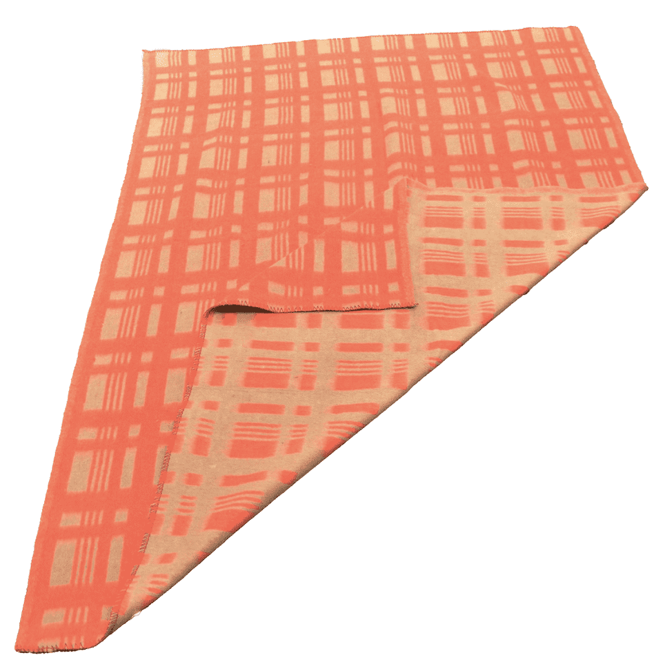 Polish Military Reversible Wool Blanket - Coral and Beige CB01