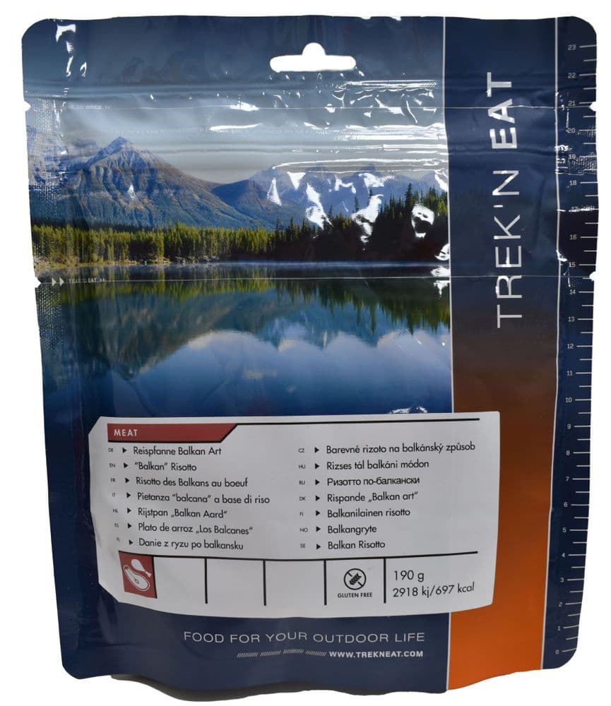 Trek'N Eat Freeze Dried Food Ration Meal Pouch - Beef Balkan Risotto