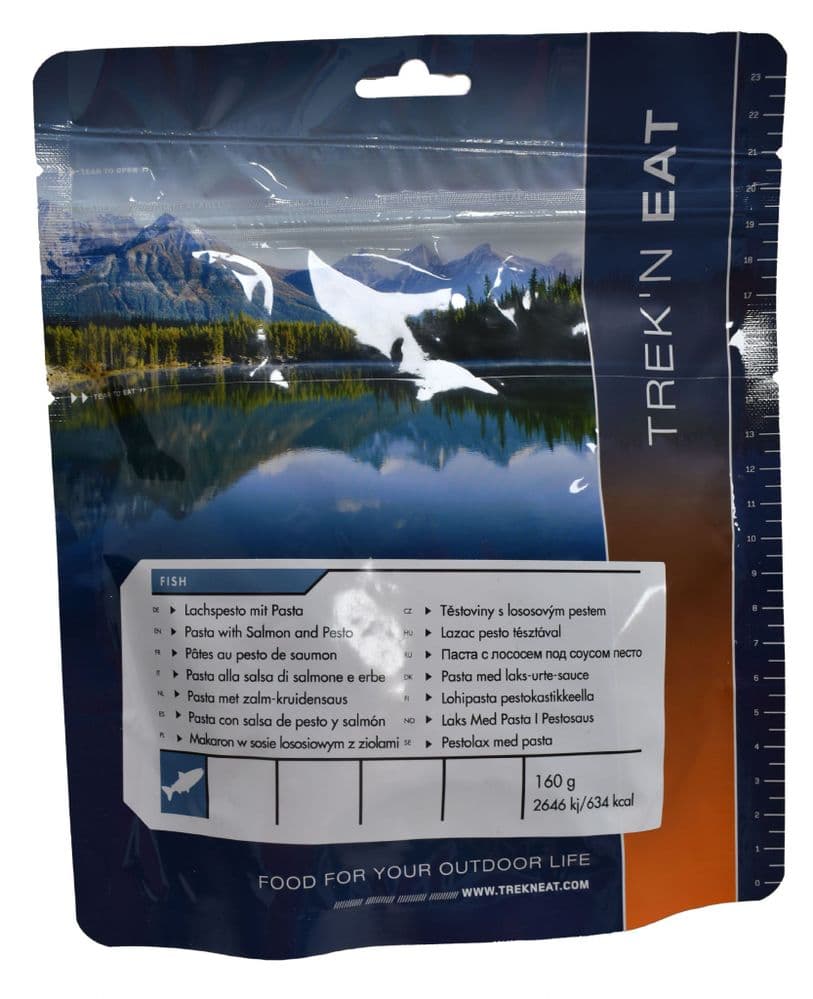 Trek'N Eat Freeze Dried Food Ration Meal Pouch - Pasta With Salmon And Pesto