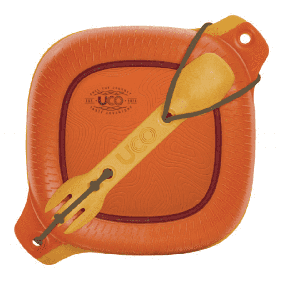 UCO 4 Piece Mess Tin Eating Kit - Orange & Yellow