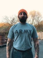 US Army Grey Short Sleeve Fitness T-Shirt