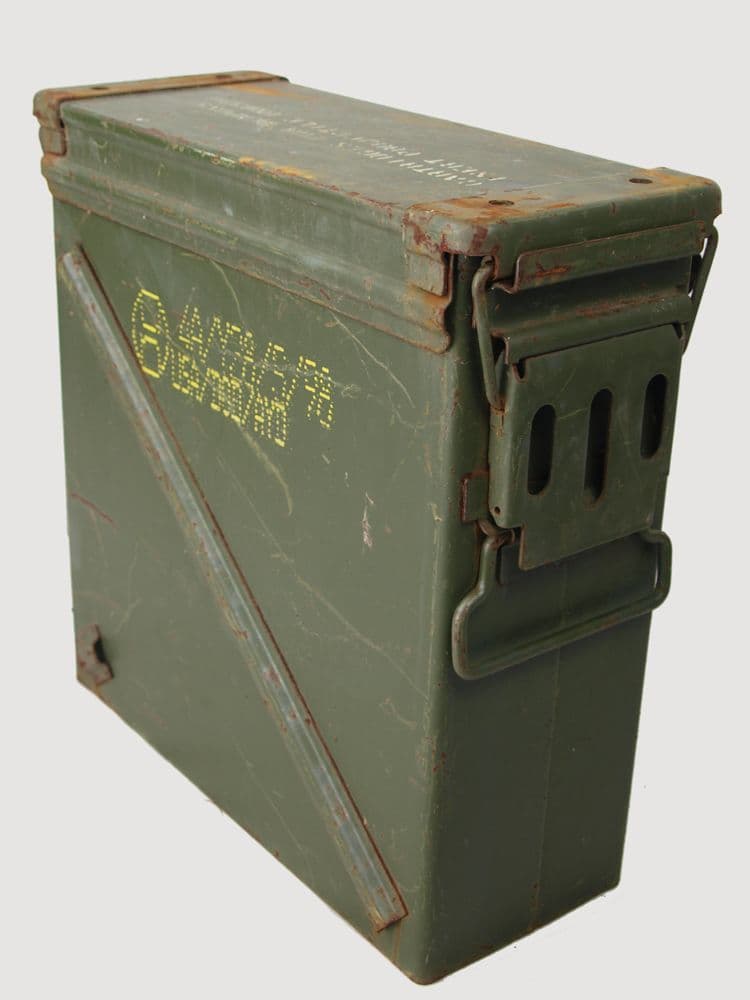 US Military 25mm canon ammo box