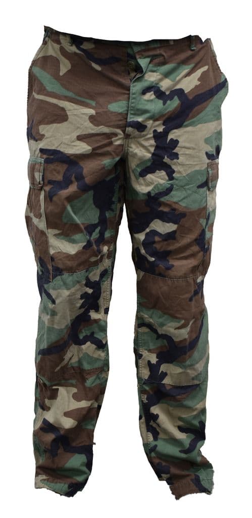 US Military Surplus Woodland Camo Trousers