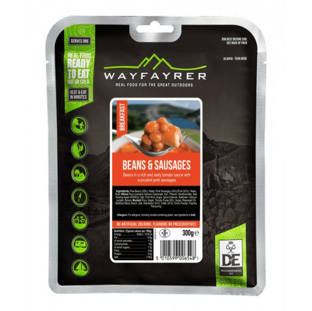 Wayfayrer Ration Meal Pouch - Beans And Sausages In Tomato Sauce 300g
