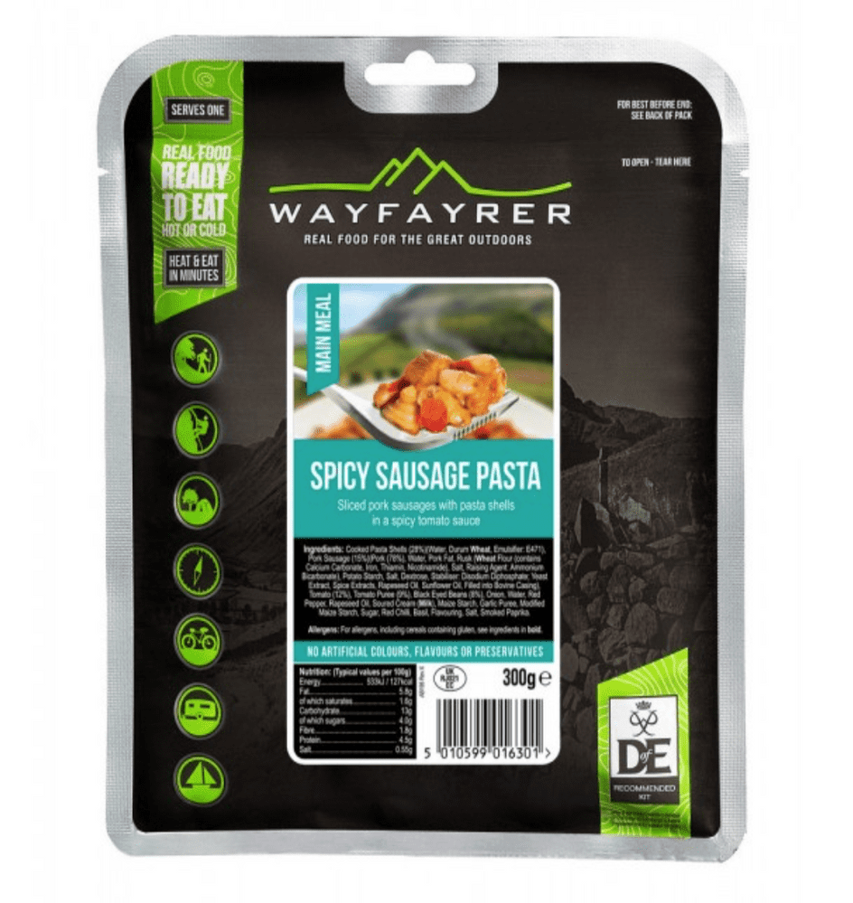 Wayfayrer Ration Meal Pouch - Spicy Sausage Pasta 300g