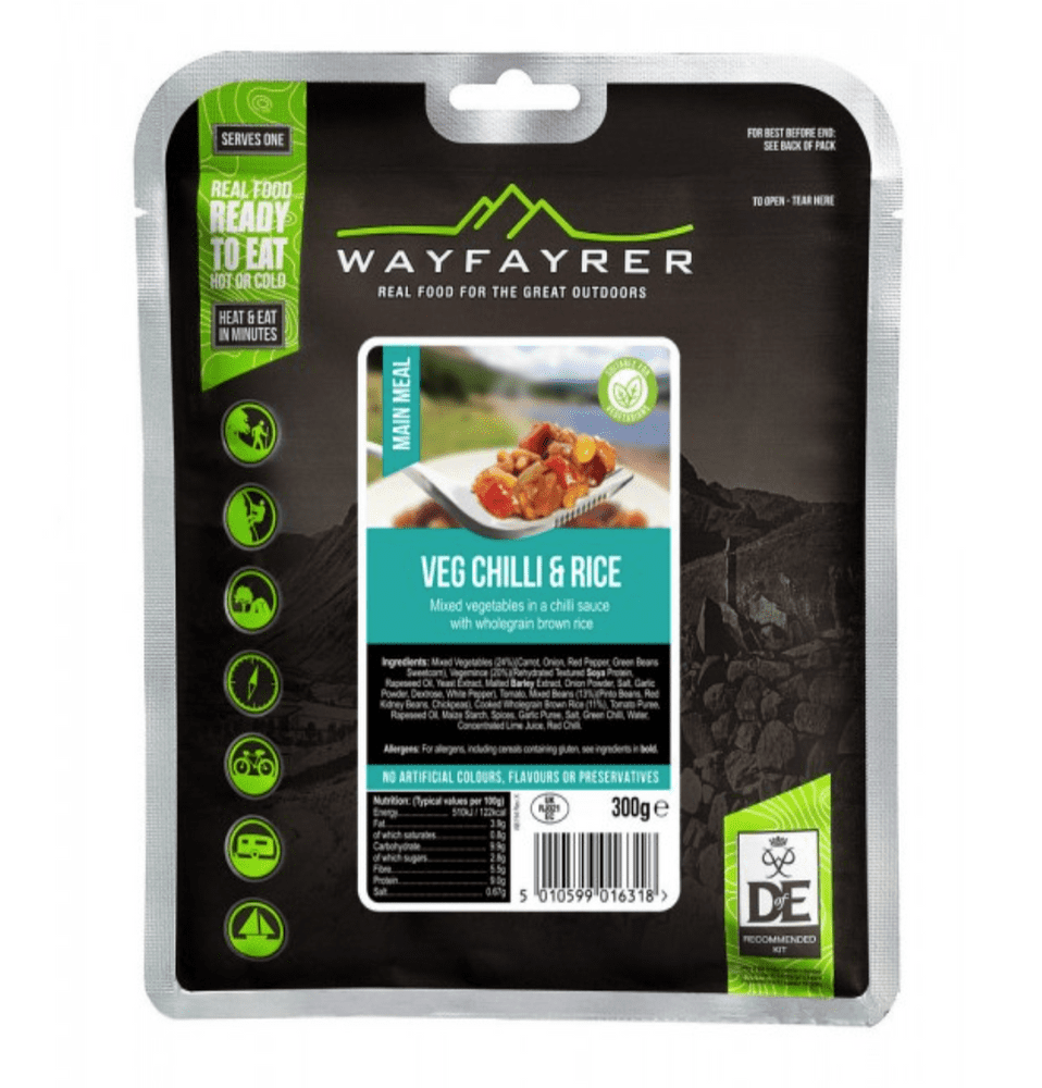 Wayfayrer Ration Meal Pouch - Vegetable Chilli And Rice 300g